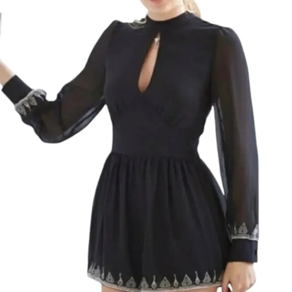 House of Harlow 1960 Hendrix Romper - Black - Small